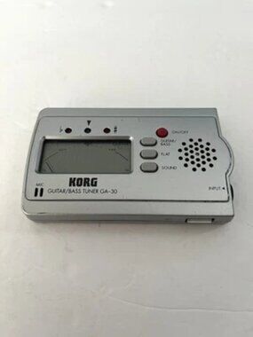 KORG Electronic LCD Compact Guitar/Bass Tuner GA-30 Silver - TESTED WORKS